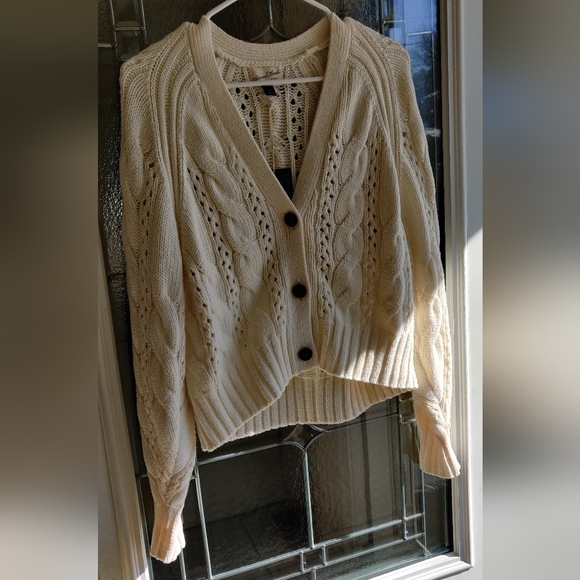 Cream Cardigan Sweater Cotton Blend Universal Thread Women's Size XS NWT - Picture 10 of 10